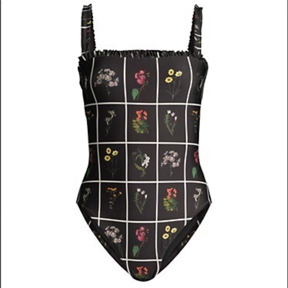 Agua by Agua Bendita Floral Grid One Piece XS